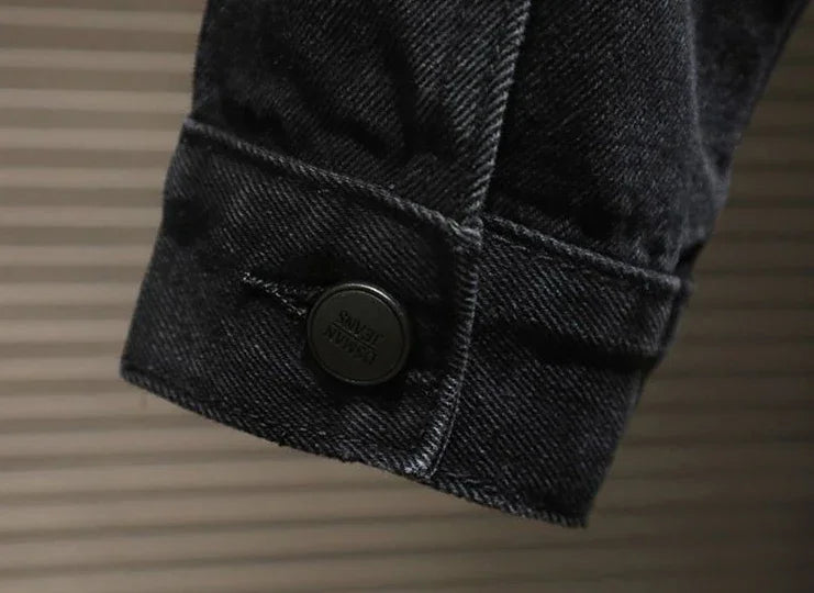 Jeans Coat for Men Black Autumn Denim Jackets Man High Quality Winter 2024 Low Cost Joker Fashion Large Size Menswear New in Y2k