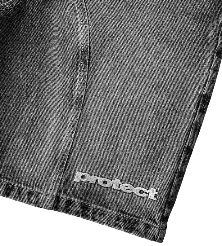 American New Letter Pattern Embroidered Denim Shorts Y2K Men's Street Retro Washed Old Trend Gothic Denim Sweatpants Street Wear