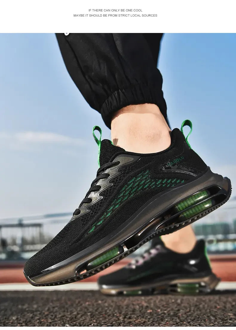 Sneakers Men New Fashionable Thick Soled Anti Slip Shock-absorbing Running Casual Sneakers Summer Mesh Shoes Zapatillas Hombre