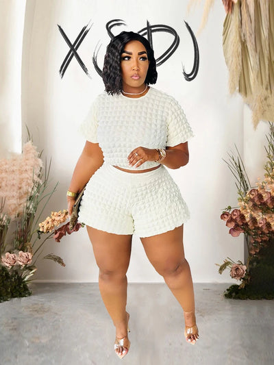 Summer Suit Chic and Elegant Woman Set New In Sexy Outfit Casual Shorts Sets Womens 2 Piece Plus Size Dropshipping Wholesale