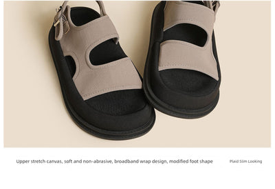 Soft Elastic Thick Sole Elastic Band Slip-on Casual Sandals