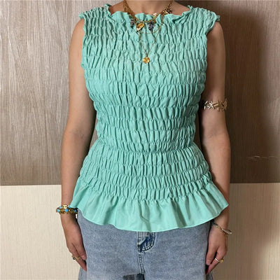 Shirred Tank Top