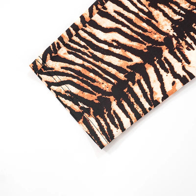 Tiger Print Stretch High-Waisted Pants