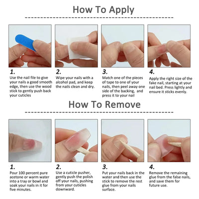 10Pcs Short Handmade Press on Nails Fake Nails Wearable Stick-on Nails False Nail Uñas Postizas Накладные Ногти 네일팁 Faux Ongles