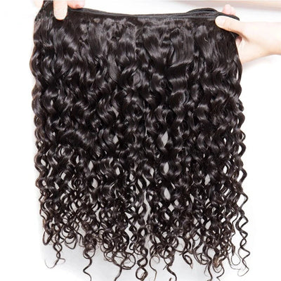 Raw 100% Human Hair Bundles Brazilian Water Wave Bundles Human Hair 1/3/4 Pcs Water Wave Curl Wet and Wavy Human Hair Extensions