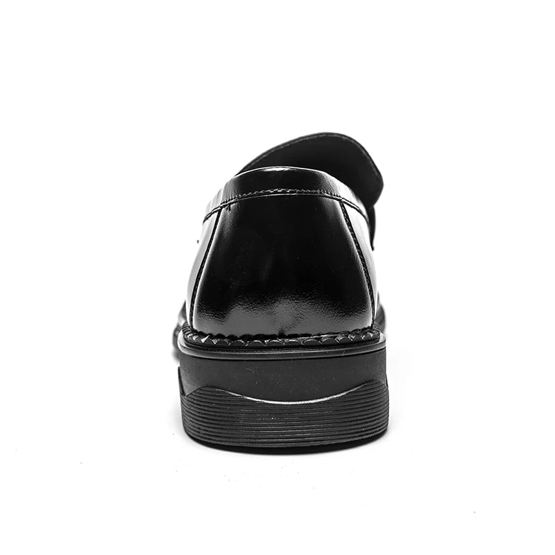 Premium Silver Business Shoes Men's Oxford Shoes Leather Brand Loafers Slip On High Quality Wedding Shoes Soft Sole Dress Shoes