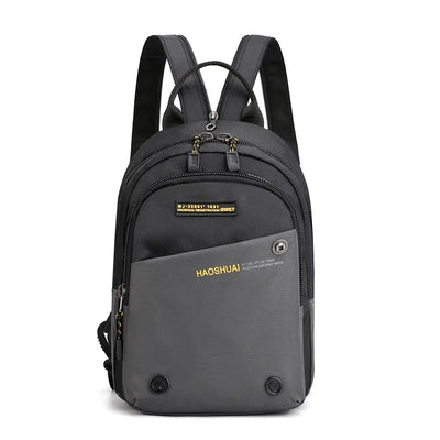 Men Nylon Small Backpack Rucksack  Multi-Functional Casual Travel Male Messenger Cross Body Chest Bags Knapsack Daypack