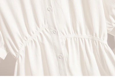Plus Size Polo Shirt Women Summer 2025 New Korean Style Large Size Loose Chiffon Blouse Women Slim Waist Casual Tops Female