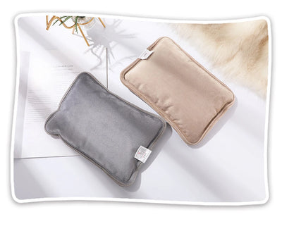 Rechargeable Hot Water Bottle Cute Electric Hand Warmer EU Plug Reusable Hot Compress Bag Heating Pad Hand Pocket Warmer