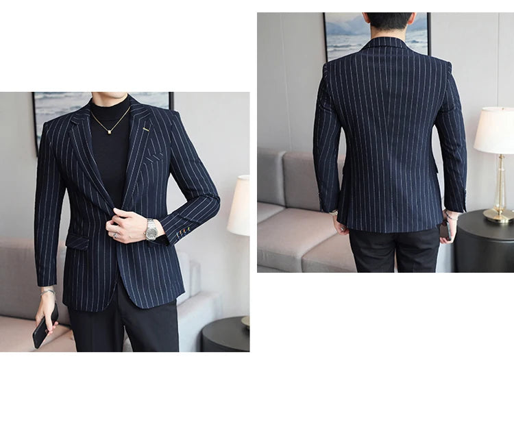2024 Slim Fit Men's Wedding Casual Suit High-End All-in-One Handsome Two Button Fashion Boutique Single West Coat S-5XL