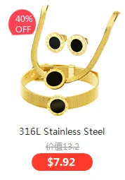3pcs Trendy Stainless Steel Roman Digital Wafer Earrings Necklace Set for Women Black White Shells Party Jewelry