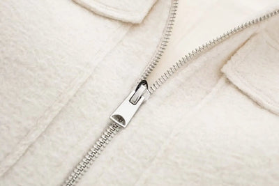 TRAFZA Women Vintage Casual Chic Solid Jackets Turn-down Collar Pockets Zipper Long Sleeve Coats Female Fashion 2024 Spring Coat