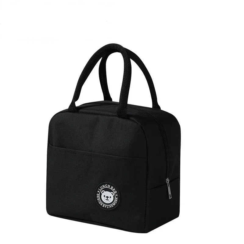 Functional Pattern Cooler Lunch Box Portable Insulated Canvas Lunch Bag Thermal Food Picnic Lunch Bags For Women Kids