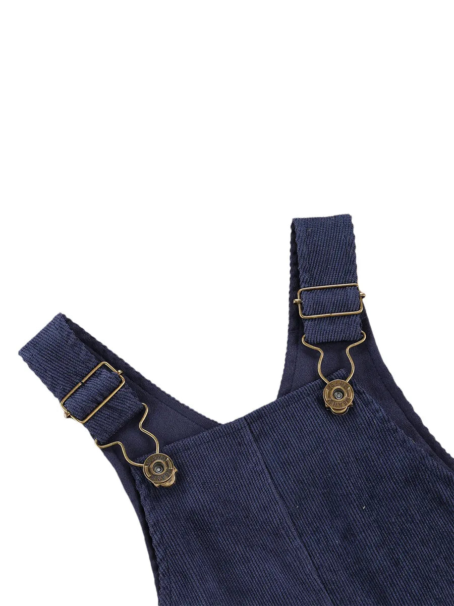 0-24months Unisex Baby Suspender Pants Jumpsuit With Buttons Fit Solid Color Overalls For Toddler Boys And Girls