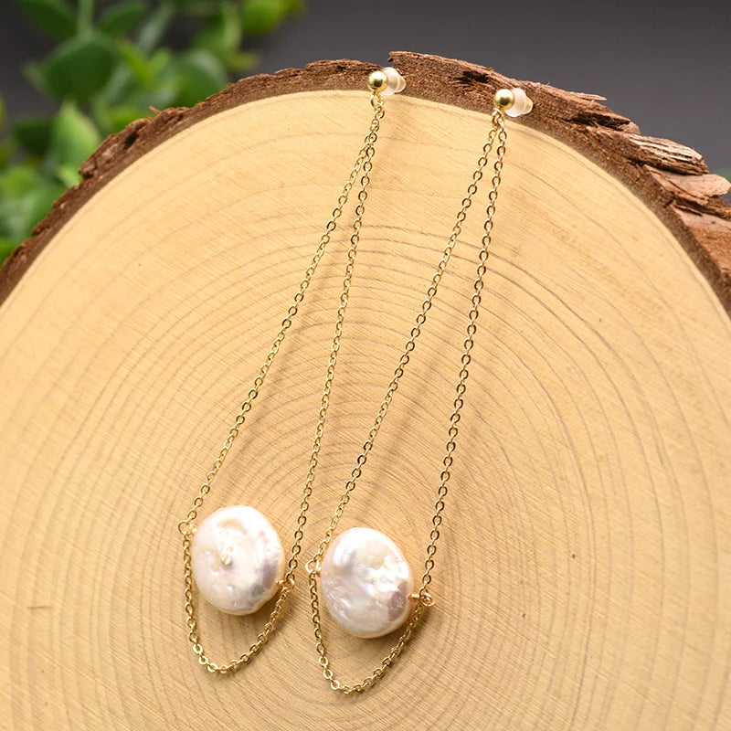 925 Sterling Silver Colorful Tassel Fresh Water Pearl Hoop Earrings Original Design Handmade Womans Luxe Jewelry GE0904