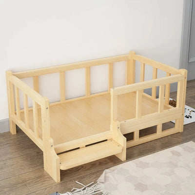 Simple Wooden Dog Bed Multifunctional Bedside Dog House Environmentally Friendly Practical Pet Bed Domestic Wooden Bedside Table