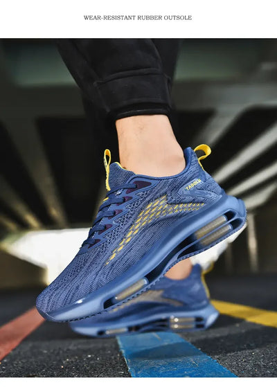Sneakers Men New Fashionable Thick Soled Anti Slip Shock-absorbing Running Casual Sneakers Summer Mesh Shoes Zapatillas Hombre