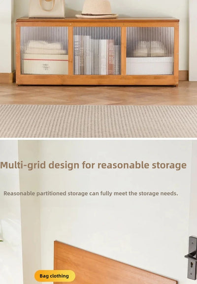 Multi-functional Bay Window Storage Cabinet Bedroom Balcony Low Cabinet Flip Long Tatami Storage Furniture Versatile Organizer