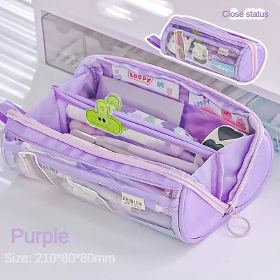 Transparent Pencil Case Creative Simple and Multifunctional Primary and Secondary School Student Stationery Pencil Case