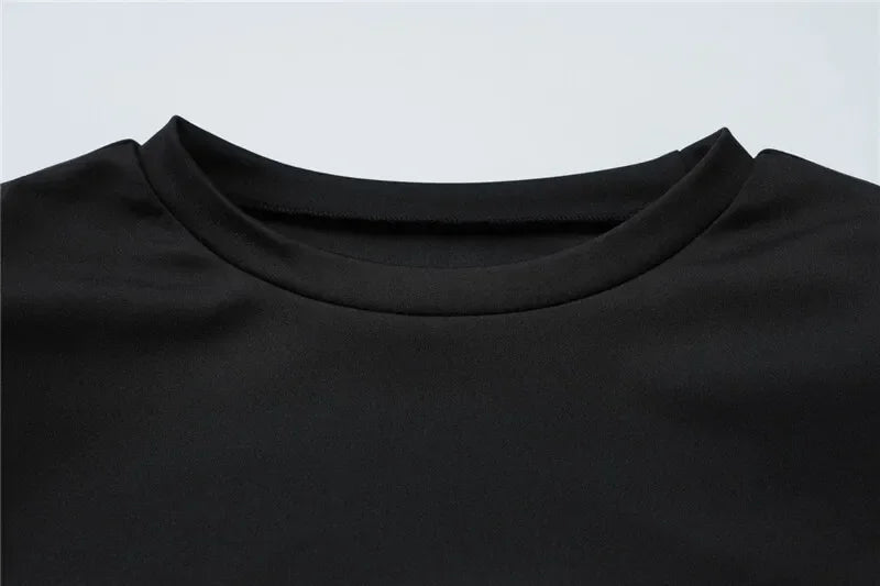 Chaxiaoa Short Sleeve Draped Sexy Mini Dress for Women Black Metal Buckle O Neck High Waist Bodycon Club Dress Vestido Clothes
