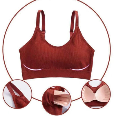 Women Seamless Bra Beautiful Back Sport Underwear Elastic Fitness Crop Top Yoga Vest Breathable Athletic BrassiereCasul Wear