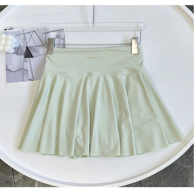 Women's Yoga White Sports Skirt  Fitness Running Tennis  Sexy Slim Pleated Skirt Anti Walking Halter Skirt Women's Clothing