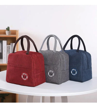 Functional Pattern Cooler Lunch Box Portable Insulated Canvas Lunch Bag Thermal Food Picnic Lunch Bags For Women Kids