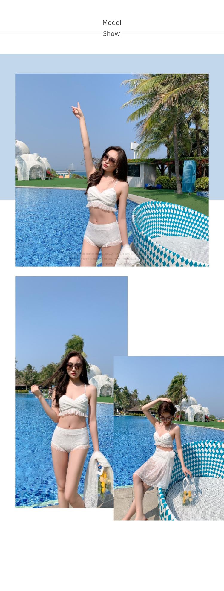 Women's Fashionable Two-Piece Strap Push-up Swimsuit for Seaside Vacations