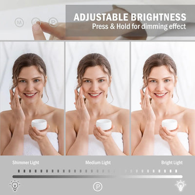 Vanity Mirror w/ Lights 80cm/60cm/50cm Makeup Mirror LED Lights,Touch Screen, 3-Color Lighting,Dimmable,for Vanity Desk Tabletop