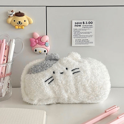 Original Plush Pen Bag Cute Ins Multi Functional Large Capacity Storage Bag Student Stationery Bag Pencil Bag  School