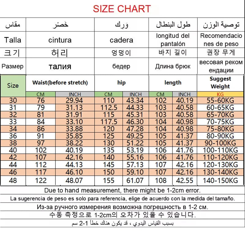 Men's Plus Size Jeans Elastic Waistband 30-48inch Stretch Denim Pants Straight Leg Breathable Loose Fit Streetwear Casual Wear