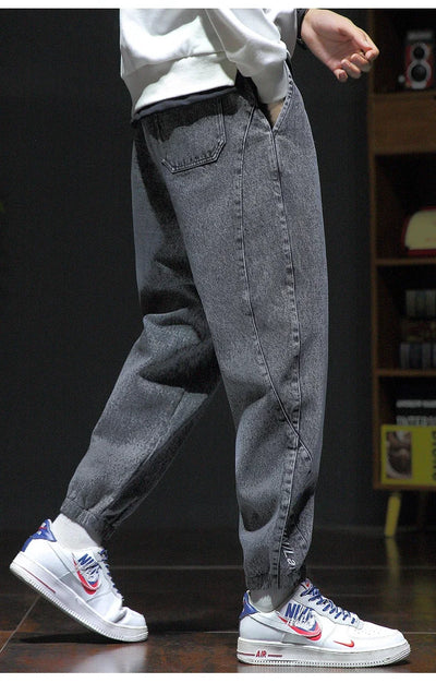 New Style Spring Summer Black Blue Cargo Jeans Men Streetwear Denim Jogger Pants Male Baggy Harem Jean Trousers Large Size M-8XL