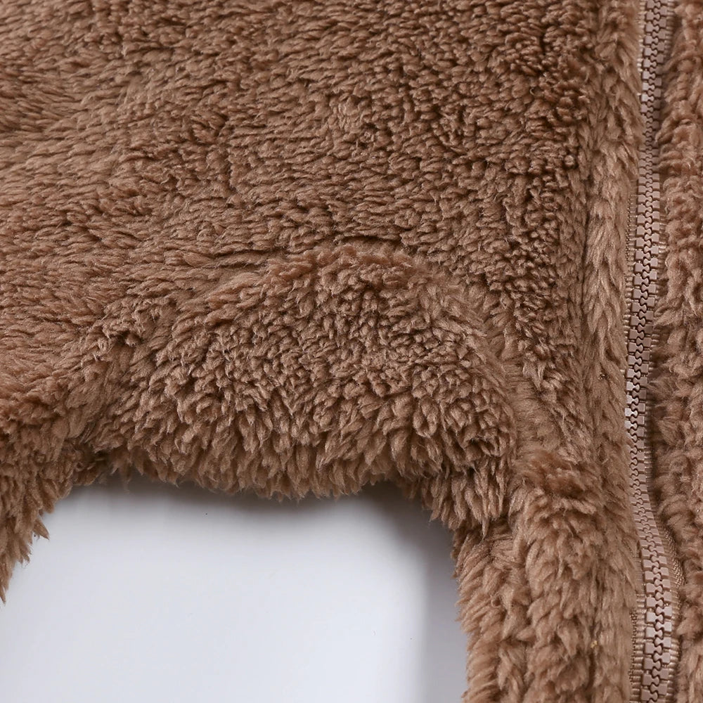 2025 Baby Winter Thick Romper Cotton Warm Long Sleeve Girl Jumpsuit Clothes 0-24M Newborn Boy Bear Fleece Hooded Pyjamas