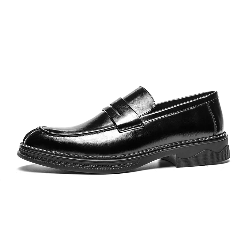 Premium Silver Business Shoes Men's Oxford Shoes Leather Brand Loafers Slip On High Quality Wedding Shoes Soft Sole Dress Shoes