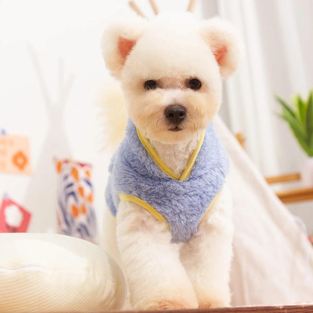 Winter Dog Jacket Warm Plush Dog Cat Vest Clothes for Puppy Kitten Sweater Chihuahua Yorkies Clothing Small Medium Dogs Pet Coat