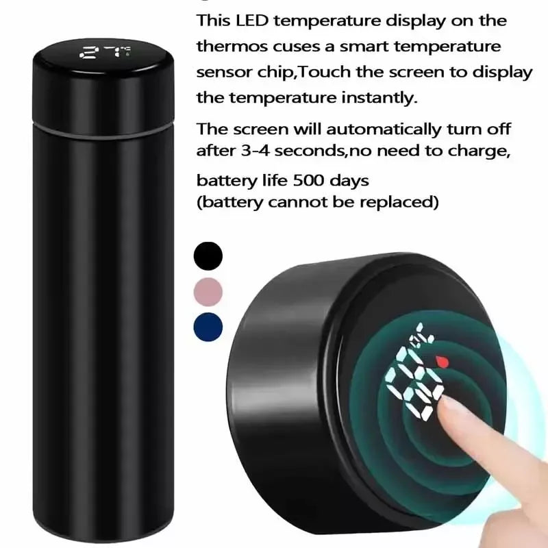 500Ml Bullet Double-Layer Stainless Steel Vacuum Thermos Coffee Tumbler Travel Mug Business Trip Water Bottle Tea Infuser Bottle