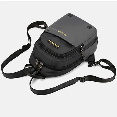Men Nylon Small Backpack Rucksack  Multi-Functional Casual Travel Male Messenger Cross Body Chest Bags Knapsack Daypack