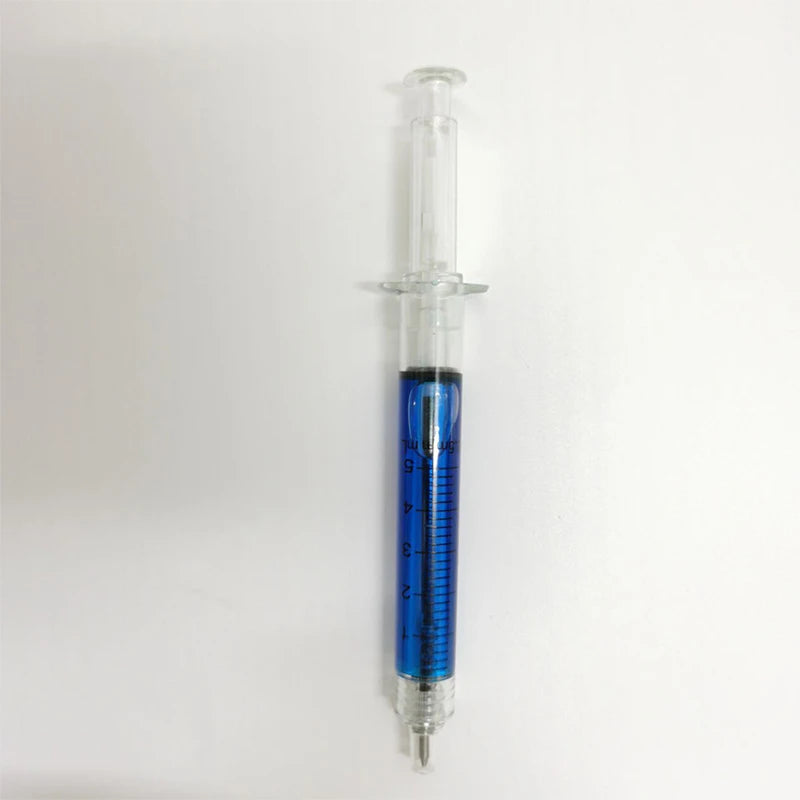 Novelty Syringe Needle Shape Ballpoint Creative Styling Needle Pen Office School Stationery Pen Syringe Needle Ballpoint Pen