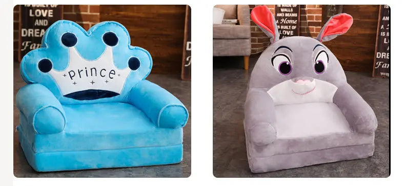 Children Sofa Cute Cartoon Lazy Folding Small Sofa Bed Girl Princess Baby Toddler Dual-purpose Small Child Seat