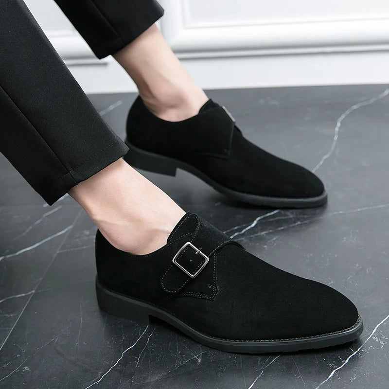 2024 New High Quality Handmade Oxford Dress Shoes Footwear Wedding Formal Italian Shoes Hot Social Office Pointed Suede Loafers