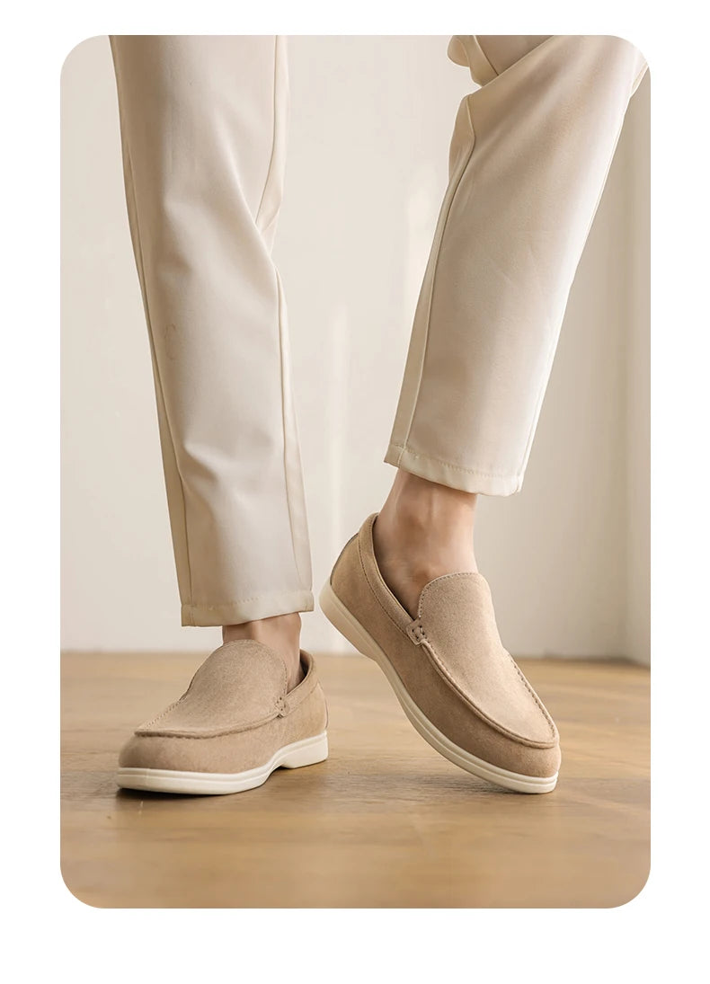 Men's Casual Shoes Cow Suede Genuine Leather Men Classic British Style Loafers Moccasins Mens Light Comfortable Driving Flats