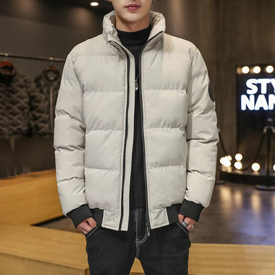 Autumn and winter standing collar cotton jacket men's thick warm fashion jacket casual jacket warm cotton jacket winter clothing