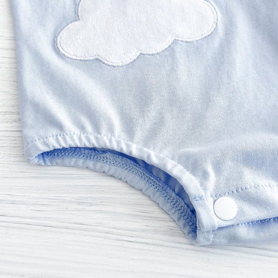 New Summer Infant Short Sleeve Romper Baby Triangle Bodysuit Clothes Baby Girl Jumpsuit Love Cloud Pattern Cartoon Boy 0-18M