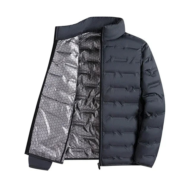 Men Windproof Puffer Jackets Stand Collar Casual Warm Down Coats Male Winter White Down Jacket
