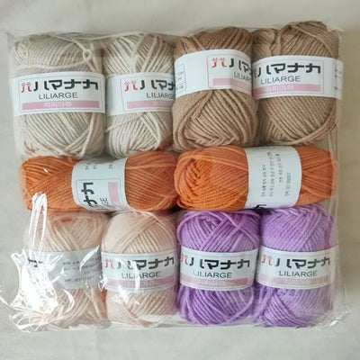 Soft Milk Cotton Knitting Yarn Set Multi Color Handmade Knitting Cotton Yarn For DIY Crochet Scarf Sweater Hat Doll Craft