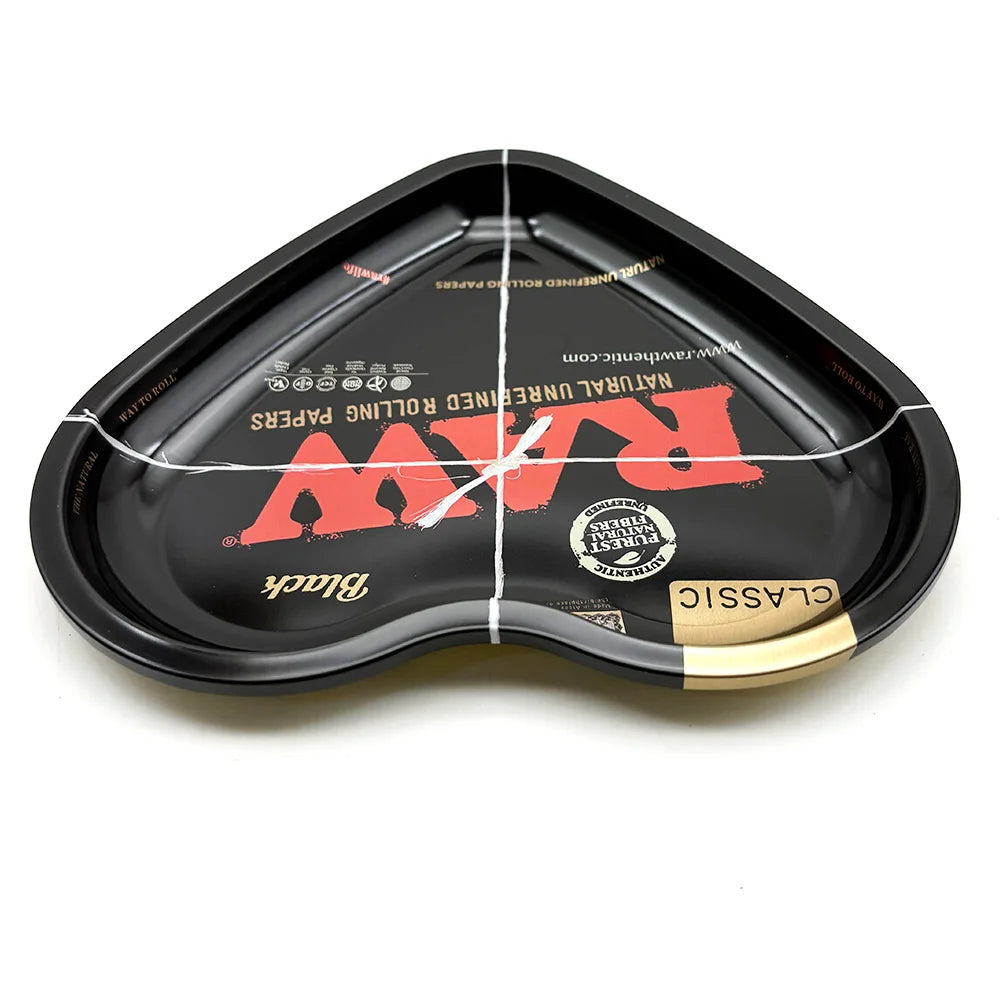 16.5x18CM Love-Shaped Cigarette Tray Tobacco Metal Rolling Tray Plate 60MM Plastics Herb Grinder 2 layer Cigarette Spice Crusher