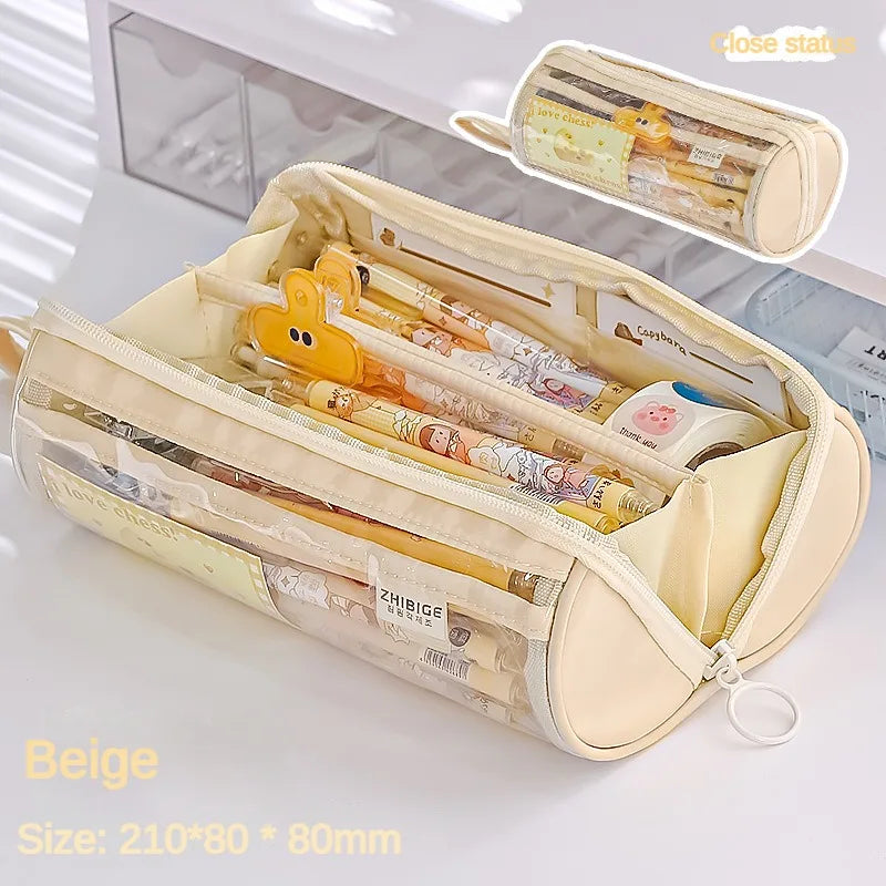 Transparent Pencil Case Creative Simple and Multifunctional Primary and Secondary School Student Stationery Pencil Case