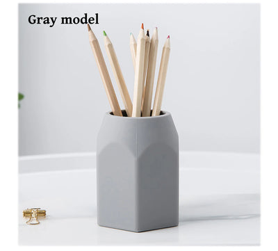 1PC Silicone Simple Pen Holder Korean Stationery Desktop Storage Necessities for Back to School Study Office Stationery