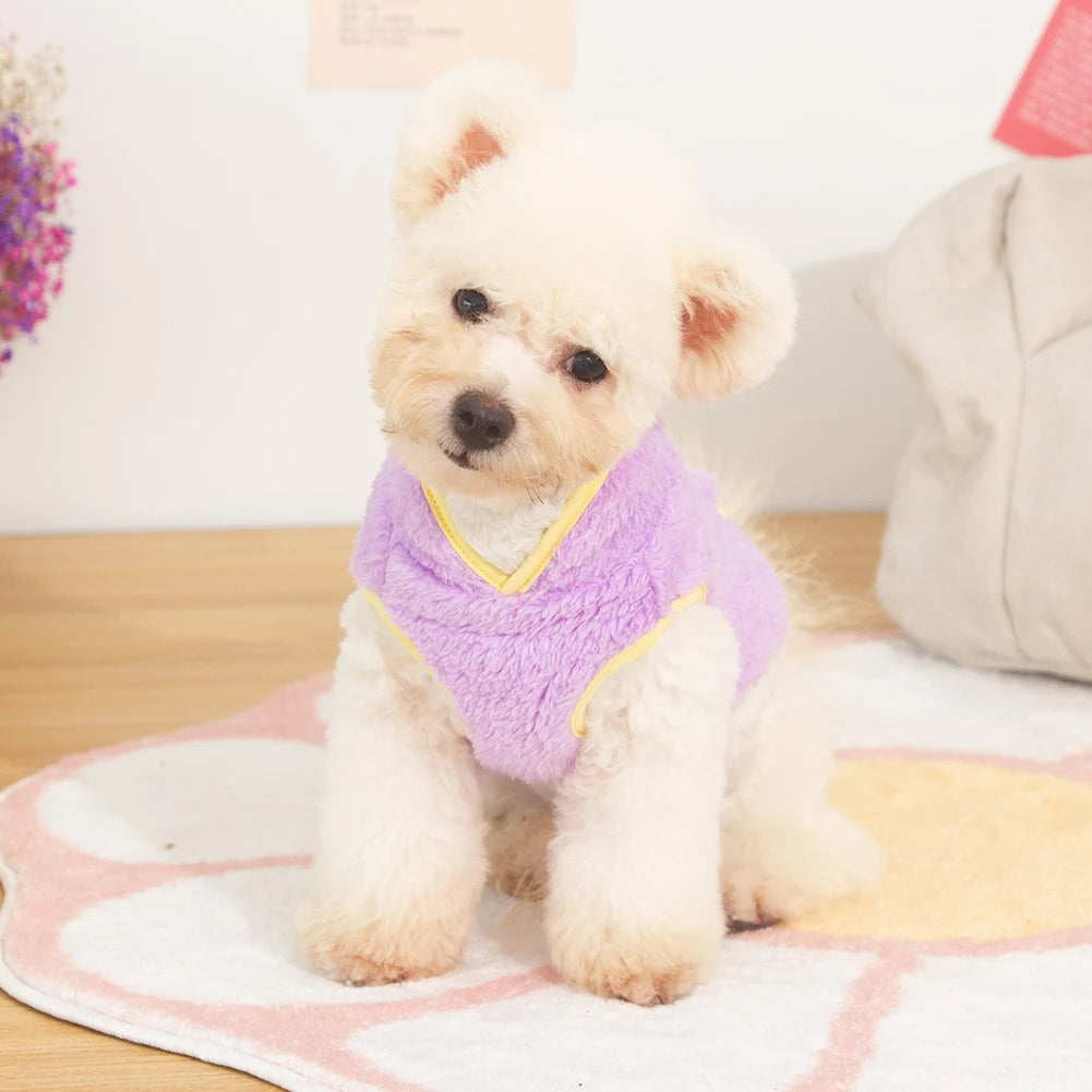 Winter Dog Jacket Warm Plush Dog Cat Vest Clothes for Puppy Kitten Sweater Chihuahua Yorkies Clothing Small Medium Dogs Pet Coat