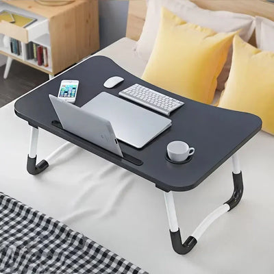 Foldable Learning Desk Convenient Computer Desk Installation Free Small Desk Anti Slip Desk Multifunctional Bed Storage Desk